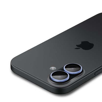 Zaštitna folija za stražnju kameru Spigen GlastR EZ FIT Optik Pro za Apple iPhone 17 / 16 Plus / 16, Kaljeno staklo, Set od 2 komada, Plava