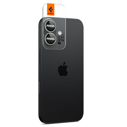 Zaštitna folija za stražnju kameru Spigen GlastR EZ FIT Optik Pro za Apple iPhone 17 / 16 Plus / 16, Kaljeno staklo, Set od 2 komada, Zelena AGL10128