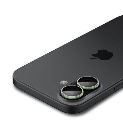 Zaštitna folija za stražnju kameru Spigen GlastR EZ FIT Optik Pro za Apple iPhone 17 / 16 Plus / 16, Kaljeno staklo, Set od 2 komada, Zelena AGL10128