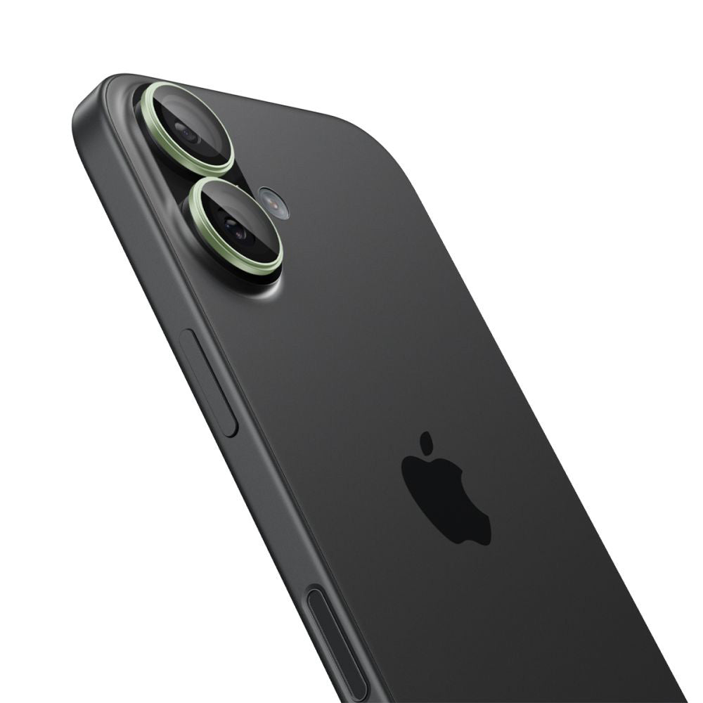 Zaštitna folija za stražnju kameru Spigen GlastR EZ FIT Optik Pro za Apple iPhone 17 / 16 Plus / 16, Kaljeno staklo, Set od 2 komada, Zelena AGL10128