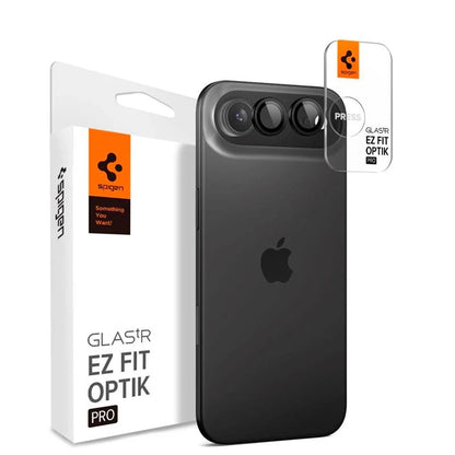 Zaštitna folija za stražnju kameru Spigen GlastR EZ FIT Optik Pro za Apple iPhone 17 Air, Kaljeno staklo, Set od 2 komada, Crna