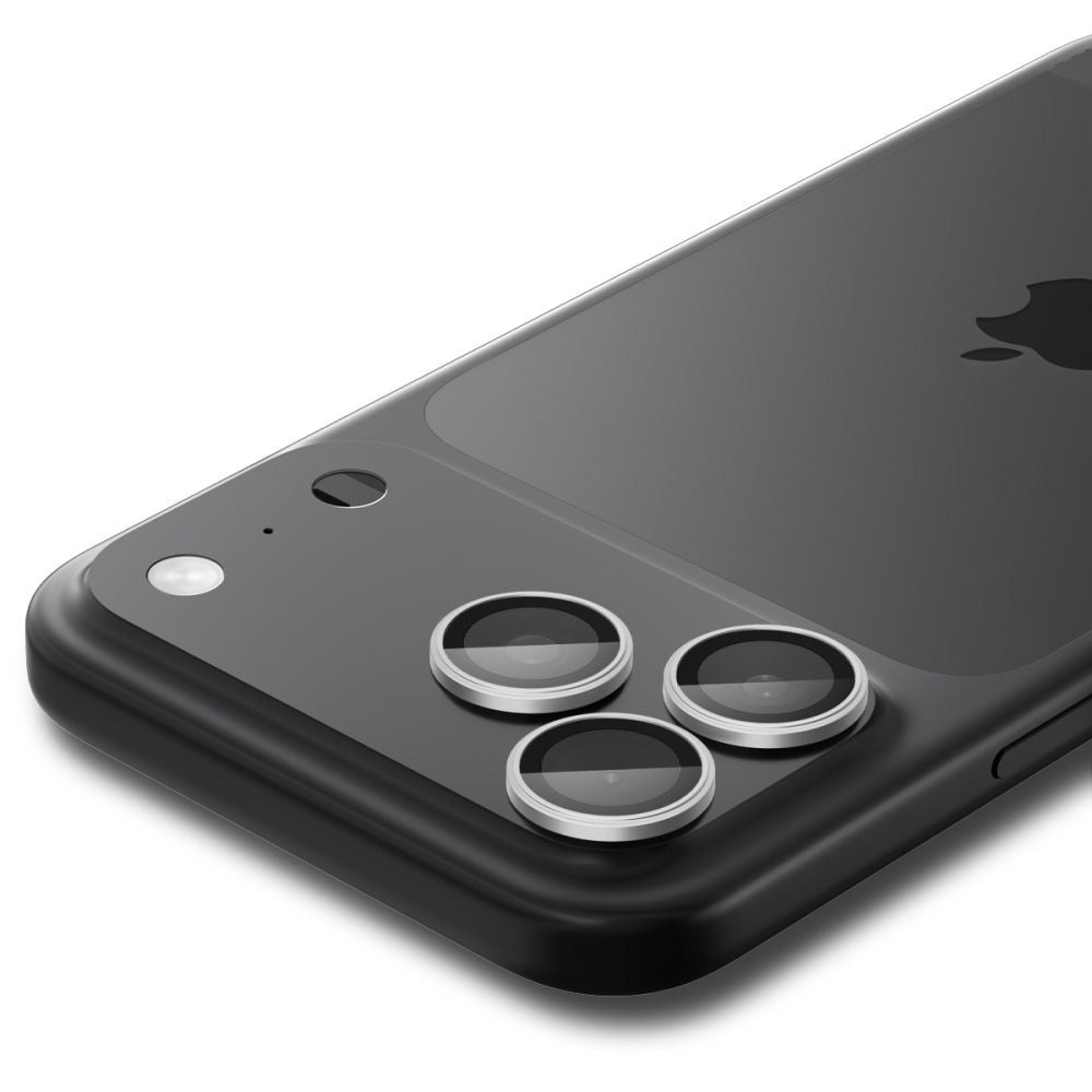 Zaštitna folija za stražnju kameru Spigen GlastR EZ FIT Optik Pro za Apple iPhone 17 Pro Max / 17 Pro, Kaljeno staklo, Set od 2 komada, Srebrna