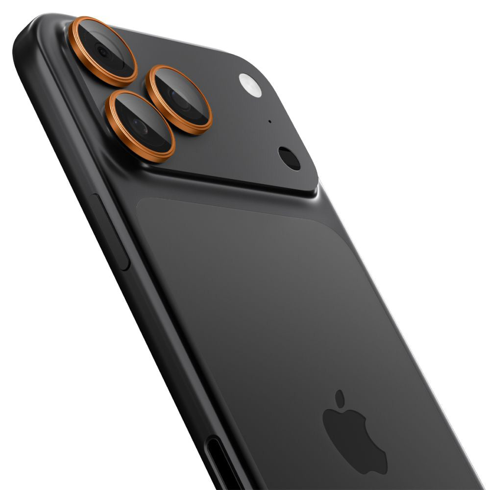 Zaštitna folija za stražnju kameru Spigen GlastR EZ FIT Optik Pro za Apple iPhone 17 Pro Max / 17 Pro, Kaljeno staklo, Set od 2 komada, Narančasta