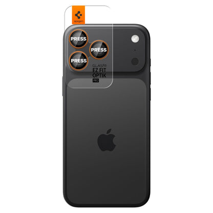 Zaštitna folija za stražnju kameru Spigen GlastR EZ FIT Optik Pro za Apple iPhone 17 Pro Max / 17 Pro, Kaljeno staklo, Set od 2 komada, Narančasta