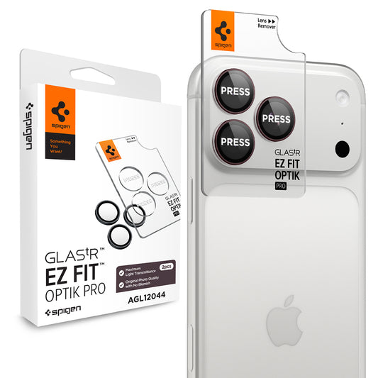 Zaštitna folija za stražnju kameru Spigen GlastR EZ FIT Optik Pro za Apple iPhone 18 Pro / 18 Pro Max, Kaljeno staklo, Set od 2 komada, Boja vina AGL12044