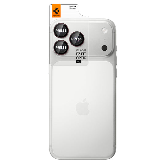 Zaštitna folija za stražnju kameru Spigen GlastR EZ FIT Optik Pro za Apple iPhone 18 Pro / 18 Pro Max, Kaljeno staklo, Set od 2 komada, Boja vina AGL12044