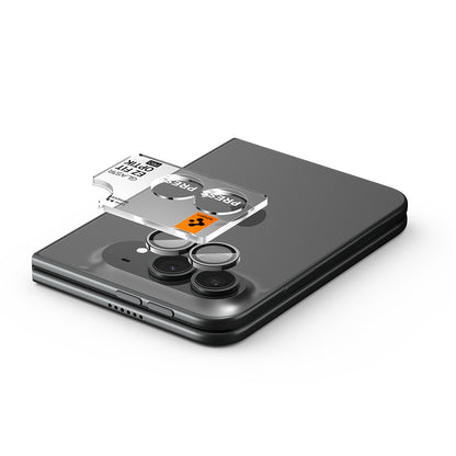 Zaštitna folija za stražnju kameru Spigen GlastR EZ FIT Optik Pro za Apple iPhone Duo, Kaljeno staklo, Set od 2 komada, Siva AGL12012