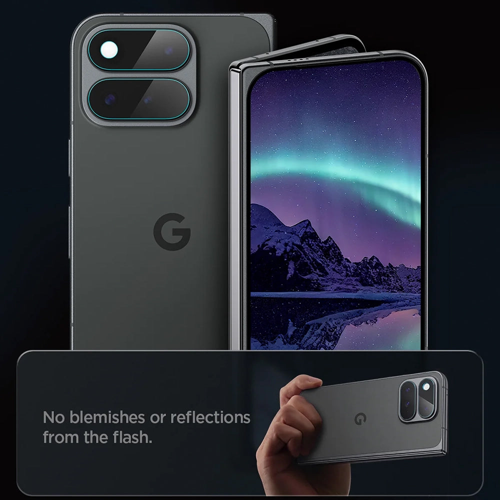 Zaštitna folija za stražnju kameru Spigen GlastR EZ FIT Optik Pro za Google Pixel 11 Pro Fold, Kaljeno staklo, Set od 2 komada, Prozirna AGL11491