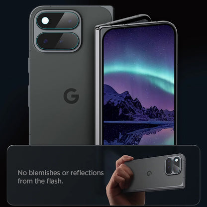 Zaštitna folija za stražnju kameru Spigen GlastR EZ FIT Optik Pro za Google Pixel 11 Pro Fold, Kaljeno staklo, Set od 2 komada, Prozirna AGL11491