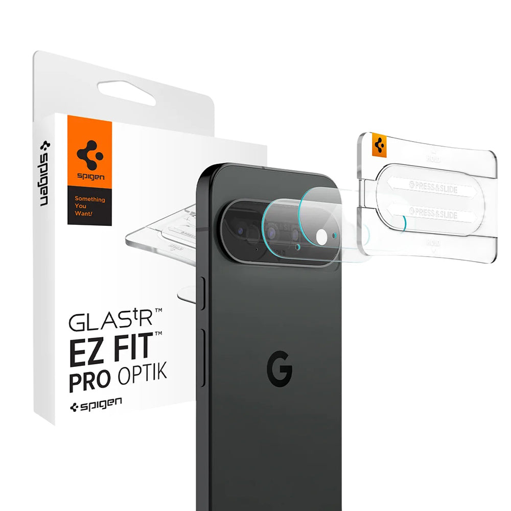 Zaštitna folija za stražnju kameru Spigen GlastR EZ FIT Optik Pro za Google Pixel 11, Kaljeno staklo, Set od 2 komada, Prozirna AGL11479
