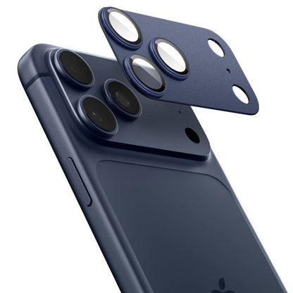 Zaštitna folija za stražnju kameru Spigen GlastR EZ FIT Optik Pro XL za Apple iPhone 17 Pro Max, Kaljeno staklo, Plava AGL10651
