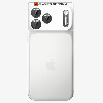 Zaštitna folija za stražnju kameru Spigen GlastR EZ FIT Optik Pro XL za Apple iPhone 18 Pro Max, Kaljeno staklo, Tamno siva AGL12039