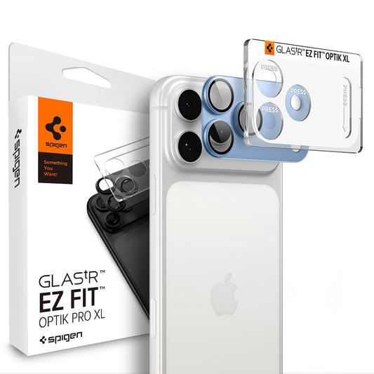 Zaštitna folija za stražnju kameru Spigen GlastR EZ FIT Optik Pro XL za Apple iPhone 18 Pro, Kaljeno staklo, Plava AGL12037