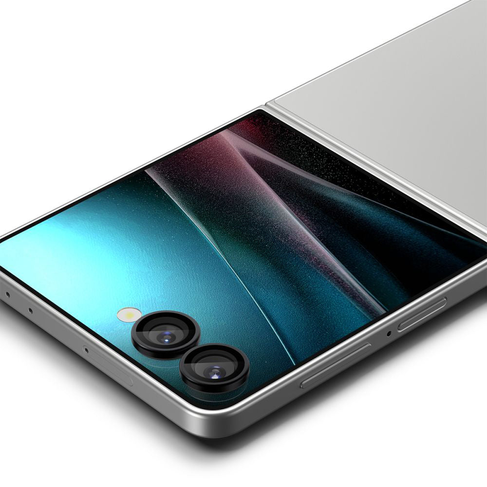 Zaštitna folija za stražnju kameru Spigen GlastR EZ FIT Optik Pro HD za Samsung Galaxy Z Flip7 F766, Kaljeno staklo, Set od 2 komada, Crna AGL09587