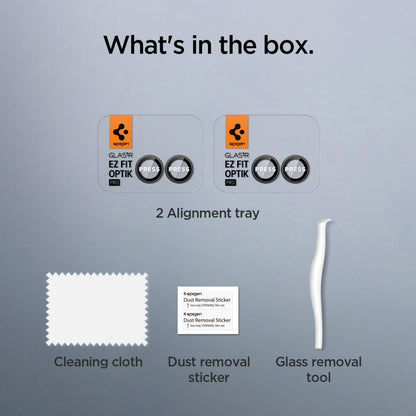 Zaštitna folija za stražnju kameru Spigen GlastR EZ FIT Optik Pro HD za Samsung Galaxy Z Flip7 F766, Kaljeno staklo, Set od 2 komada, Crna AGL09587