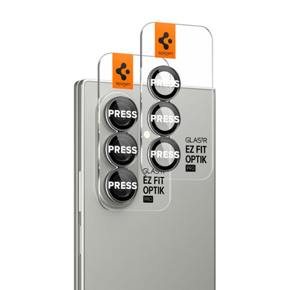 Zaštitna folija za stražnju kameru Spigen GlastR EZ FIT Optik Pro HD za Samsung Galaxy Z Fold7 F966, Kaljeno staklo, Set od 2 komada, Crna AGL09581