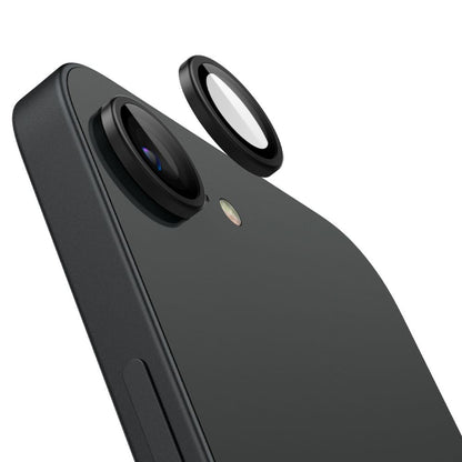Zaštitna folija za stražnju kameru Spigen GlastR EZ FIT Optik Pro za Apple iPhone 17e / 16e, Kaljeno staklo, Set od 2 komada, Crna AGL09279
