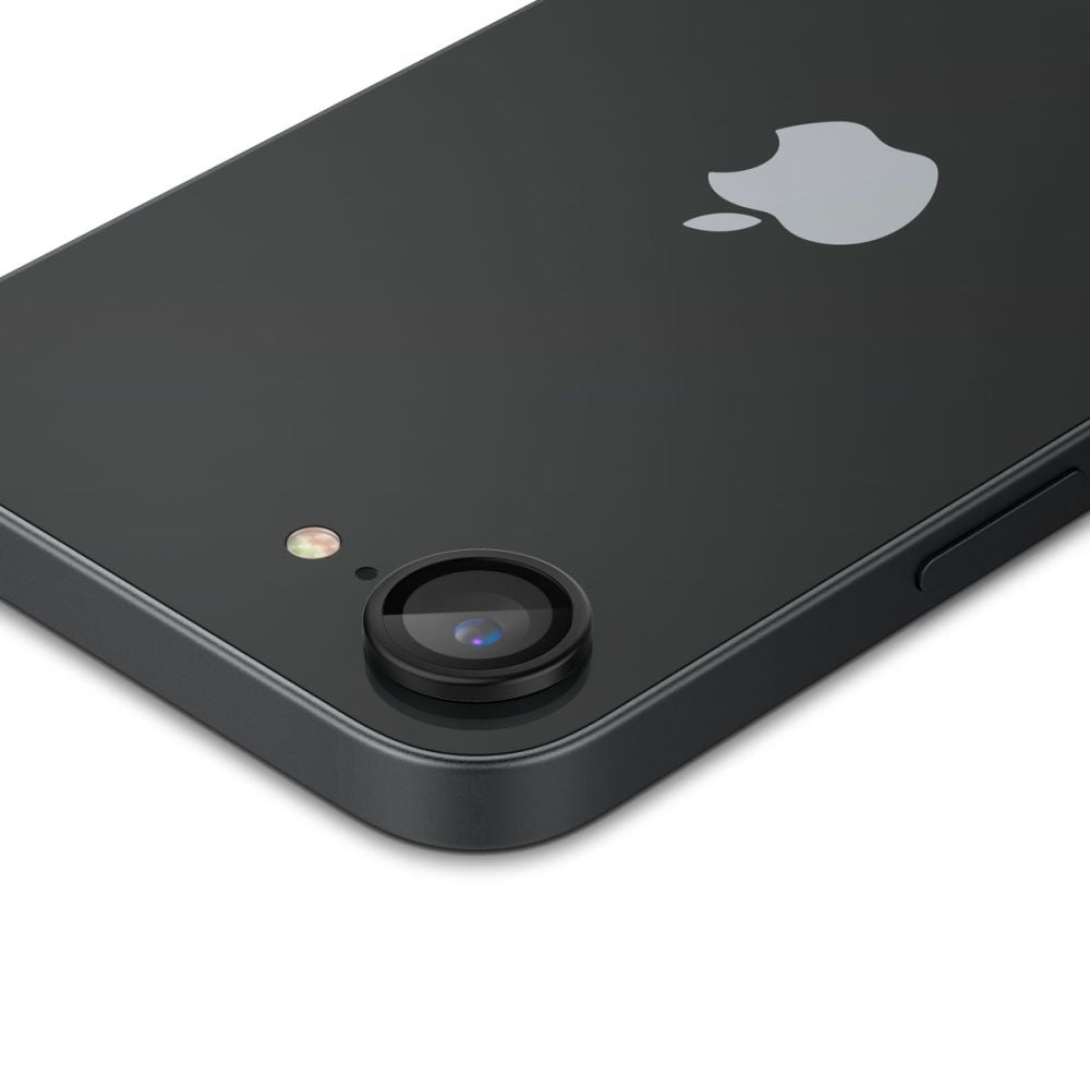 Zaštitna folija za stražnju kameru Spigen GlastR EZ FIT Optik Pro za Apple iPhone 17e / 16e, Kaljeno staklo, Set od 2 komada, Crna AGL09279