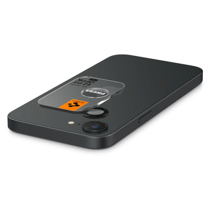 Zaštitna folija za stražnju kameru Spigen GlastR EZ FIT Optik Pro za Apple iPhone 17e / 16e, Kaljeno staklo, Set od 2 komada, Crna AGL09279
