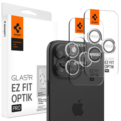 Zaštitna folija za stražnju kameru Spigen GlastR EZ FIT Optik Pro za Apple iPhone 17 Pro Max / 17 Pro, Kaljeno staklo, Set od 2 komada, Prozirna
