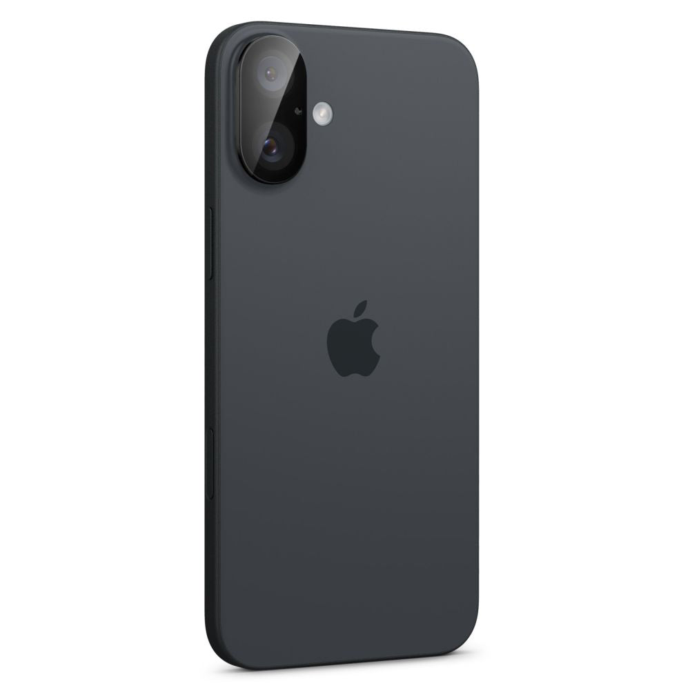 Zaštitna folija za stražnju kameru Spigen GlastR Optik za Apple iPhone 16 Plus / 16, Kaljeno staklo, Set od 2 komada, Crna AGL07922