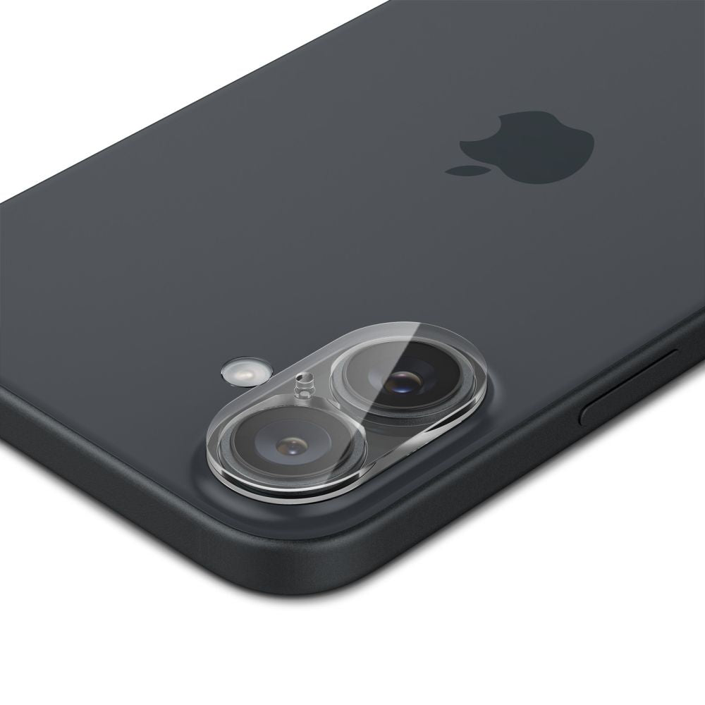 Zaštitna folija za stražnju kameru Spigen GlastR Optik za Apple iPhone 16 Plus / 16, Kaljeno staklo, Set od 2 komada, Prozirna AGL07923