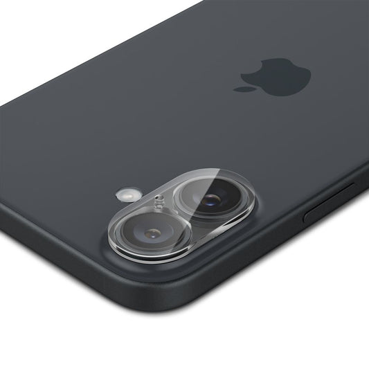 Zaštitna folija za stražnju kameru Spigen GlastR Optik za Apple iPhone 16 Plus / 16, Kaljeno staklo, Set od 2 komada, Prozirna AGL07923
