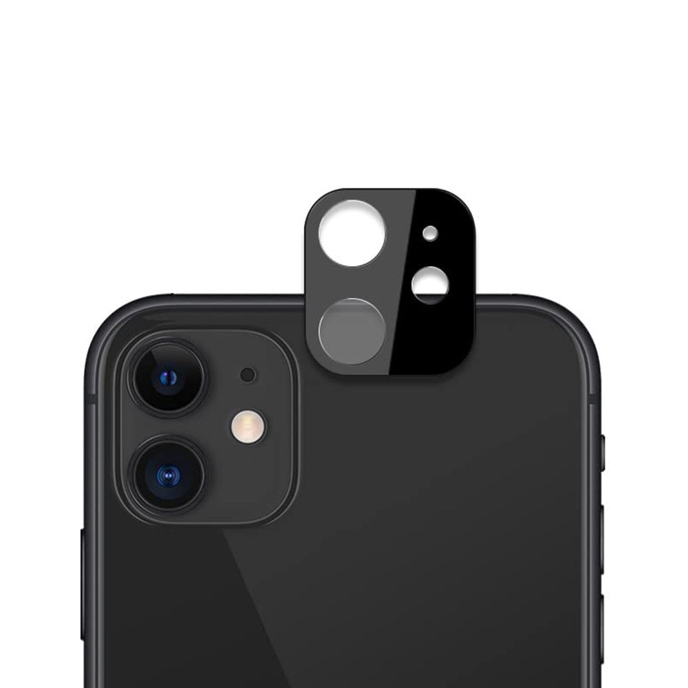 Zaštitna folija za stražnju kameru Techsuit za Apple iPhone 12, kaljeno staklo, crna