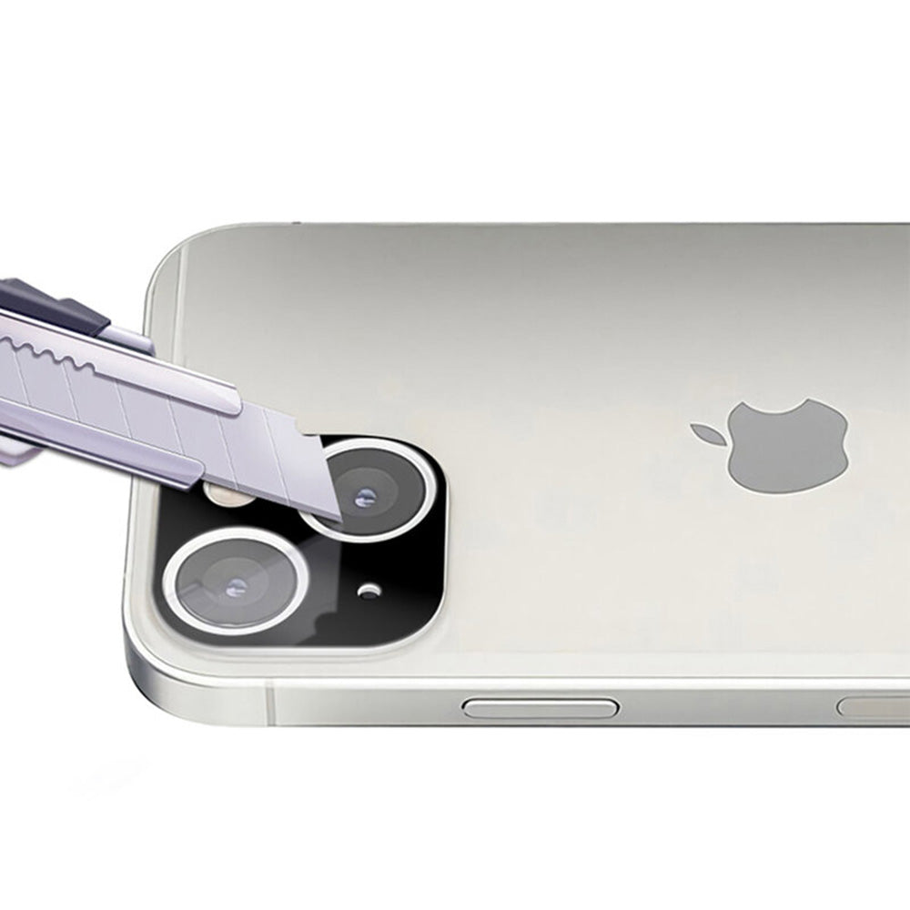 Zaštitna folija za stražnju kameru Techsuit za Apple iPhone 13 mini / 13, Kaljeno staklo, Crna