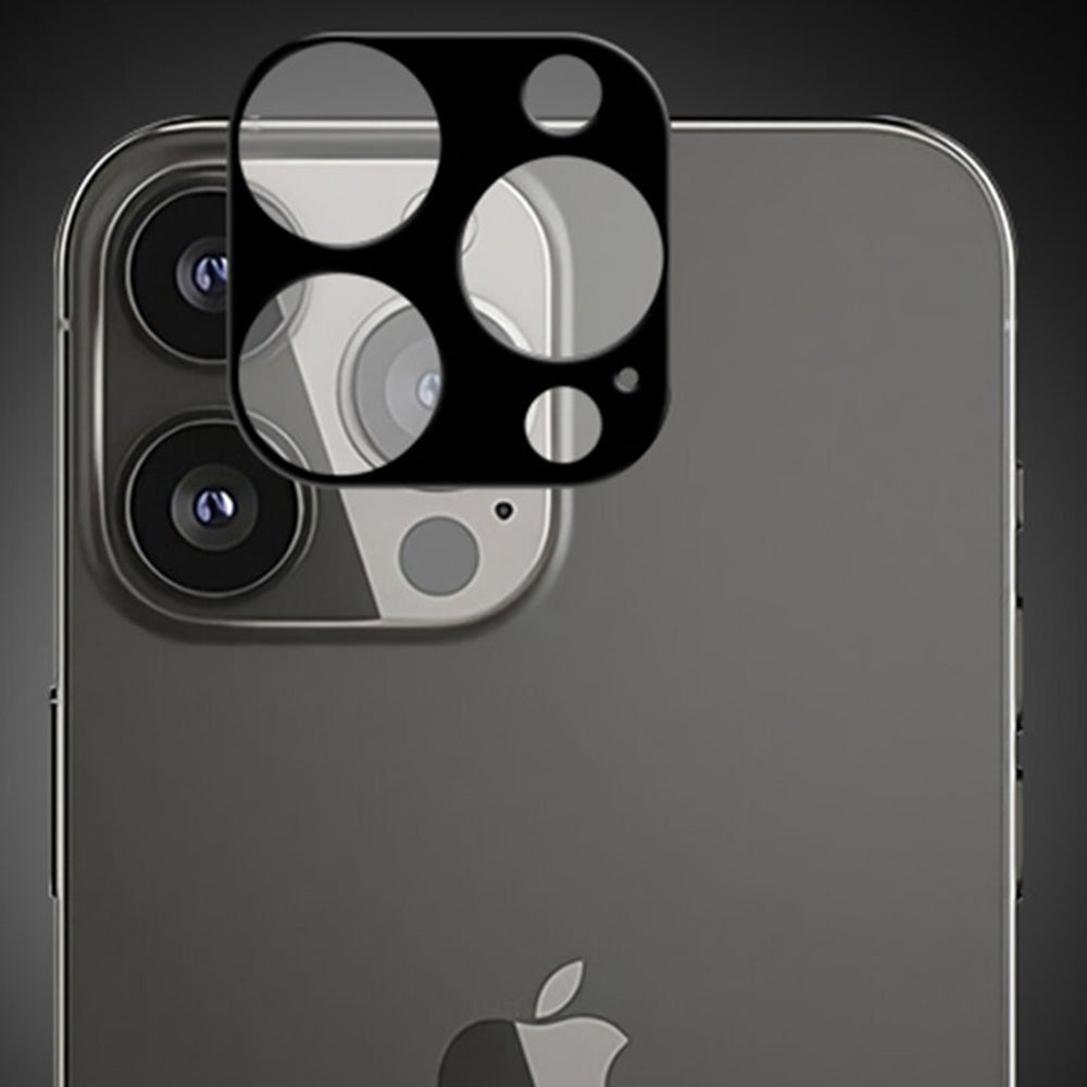 Zaštitna folija za stražnju kameru Techsuit za Apple iPhone 13 Pro Max / 13 Pro, Kaljeno staklo, Crna