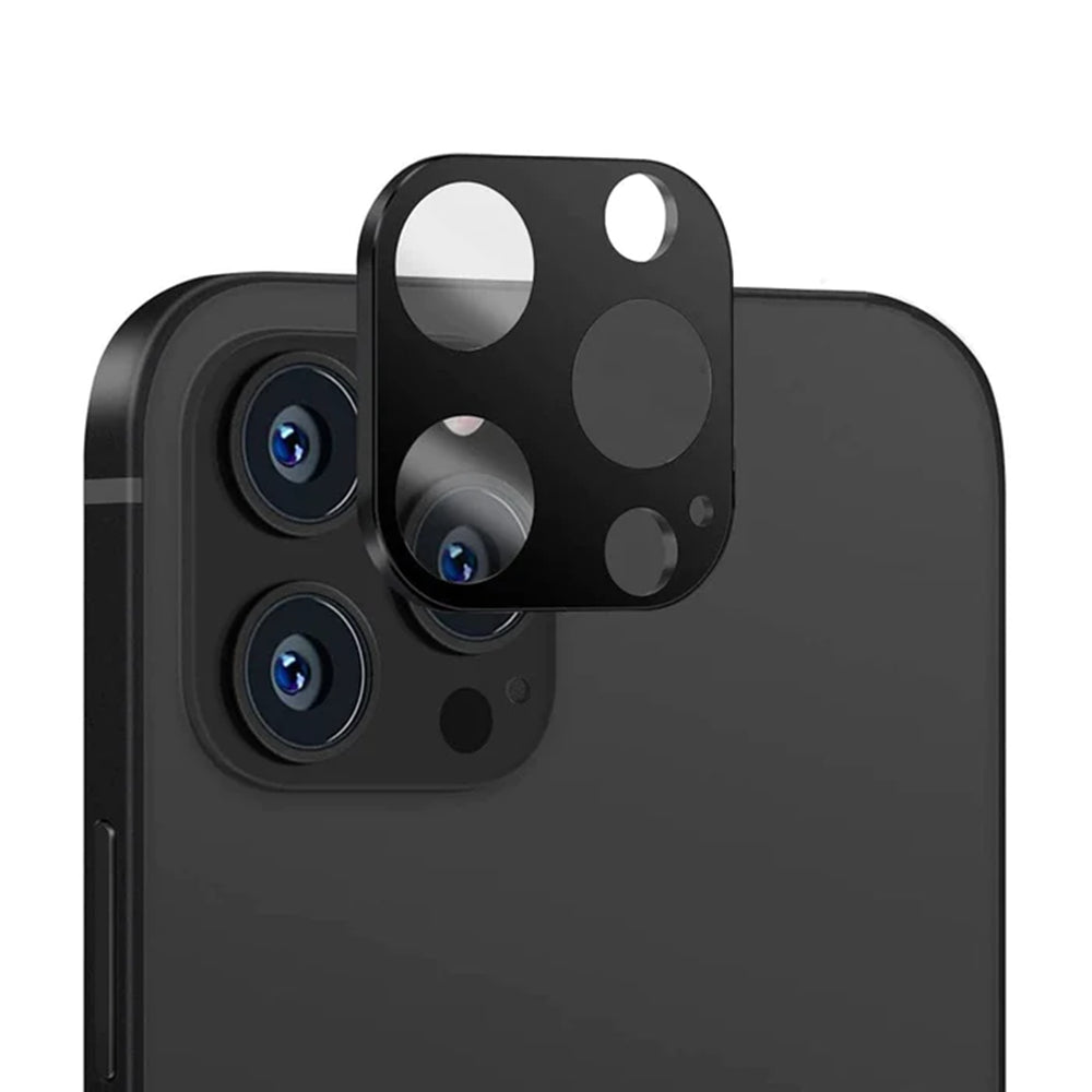 Zaštitna folija za stražnju kameru Techsuit za Apple iPhone 14 Pro Max / 14 Pro, Kaljeno staklo, Crna