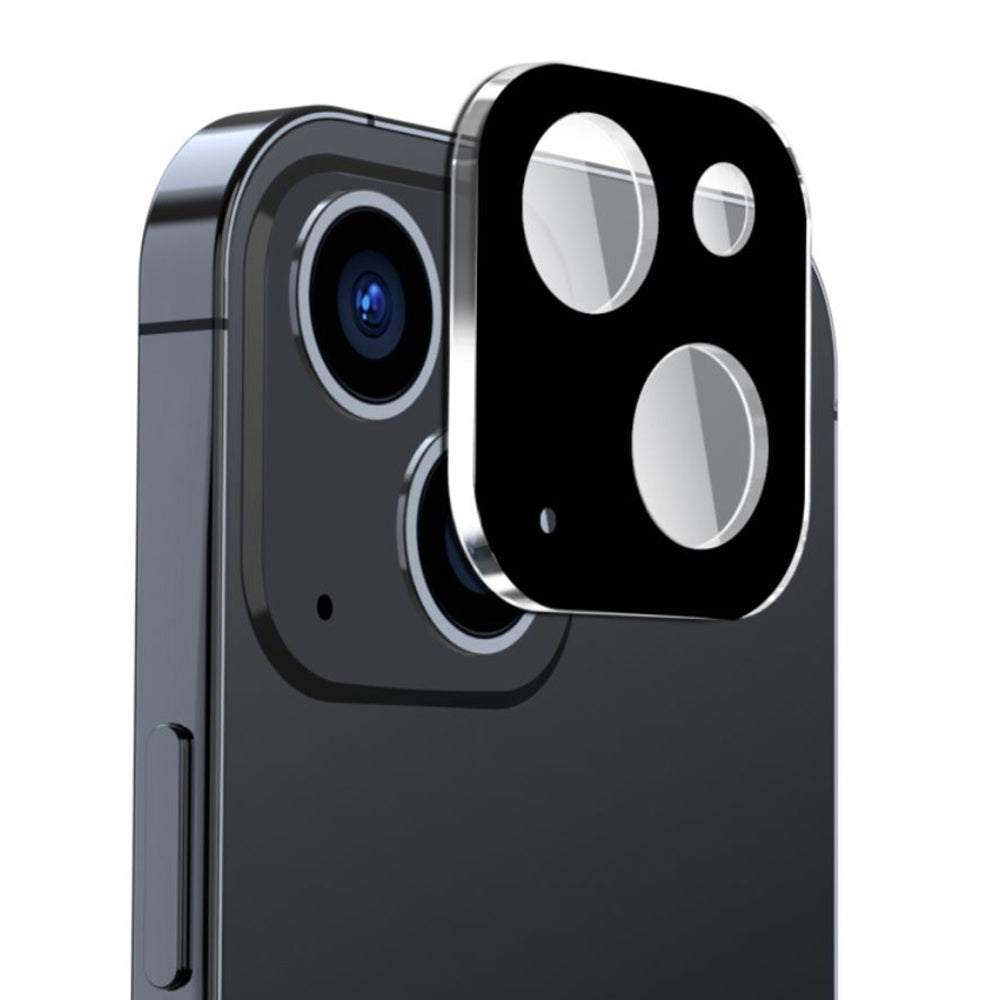 Zaštitna folija za stražnju kameru Techsuit za Apple iPhone 15 Plus / 15, Kaljeno staklo, Crna