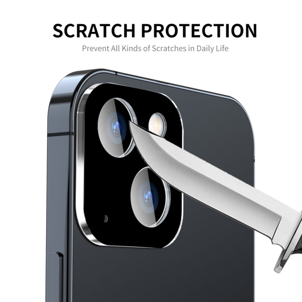 Zaštitna folija za stražnju kameru Techsuit za Apple iPhone 15 Plus / 15, Kaljeno staklo, Crna