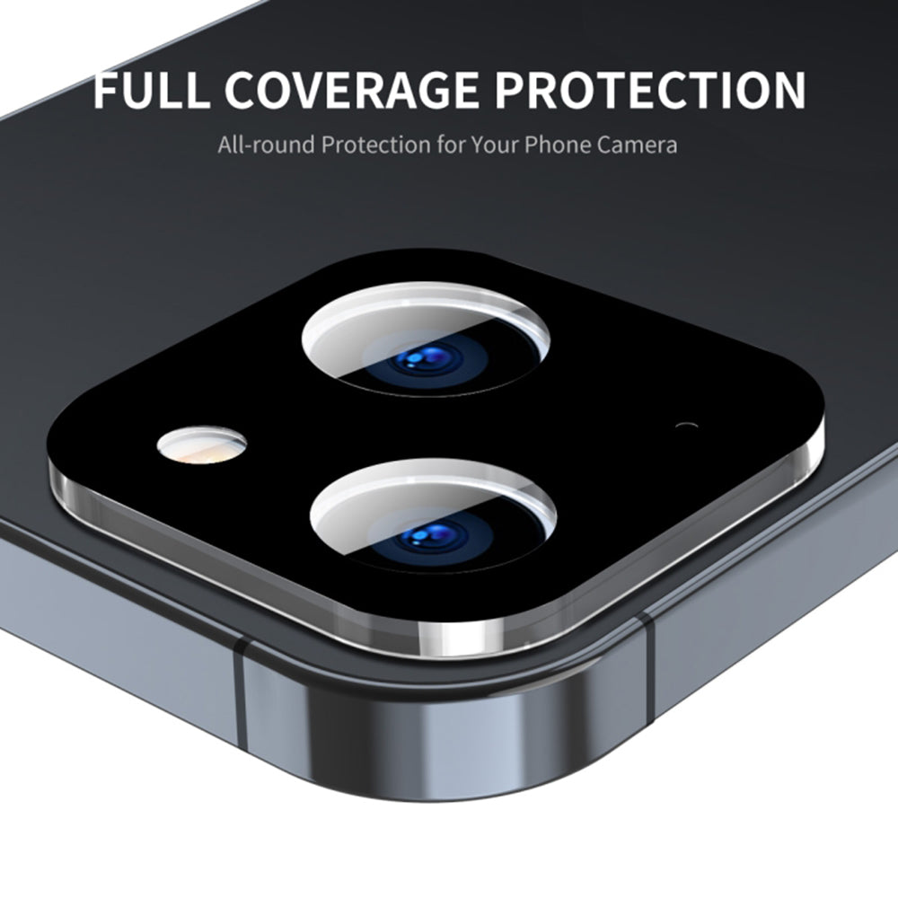 Zaštitna folija za stražnju kameru Techsuit za Apple iPhone 15 Plus / 15, Kaljeno staklo, Crna