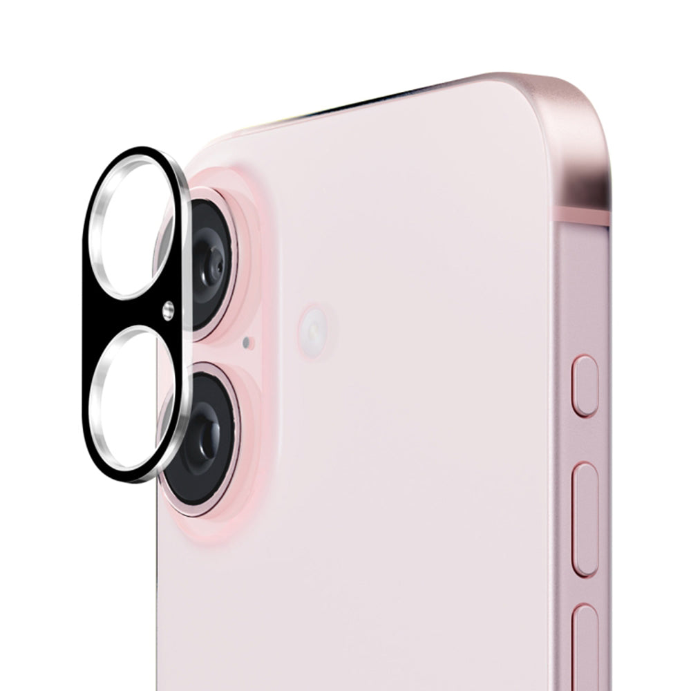 Zaštitna folija za stražnju kameru Techsuit za Apple iPhone 16 Plus / 16, Kaljeno staklo, Crna