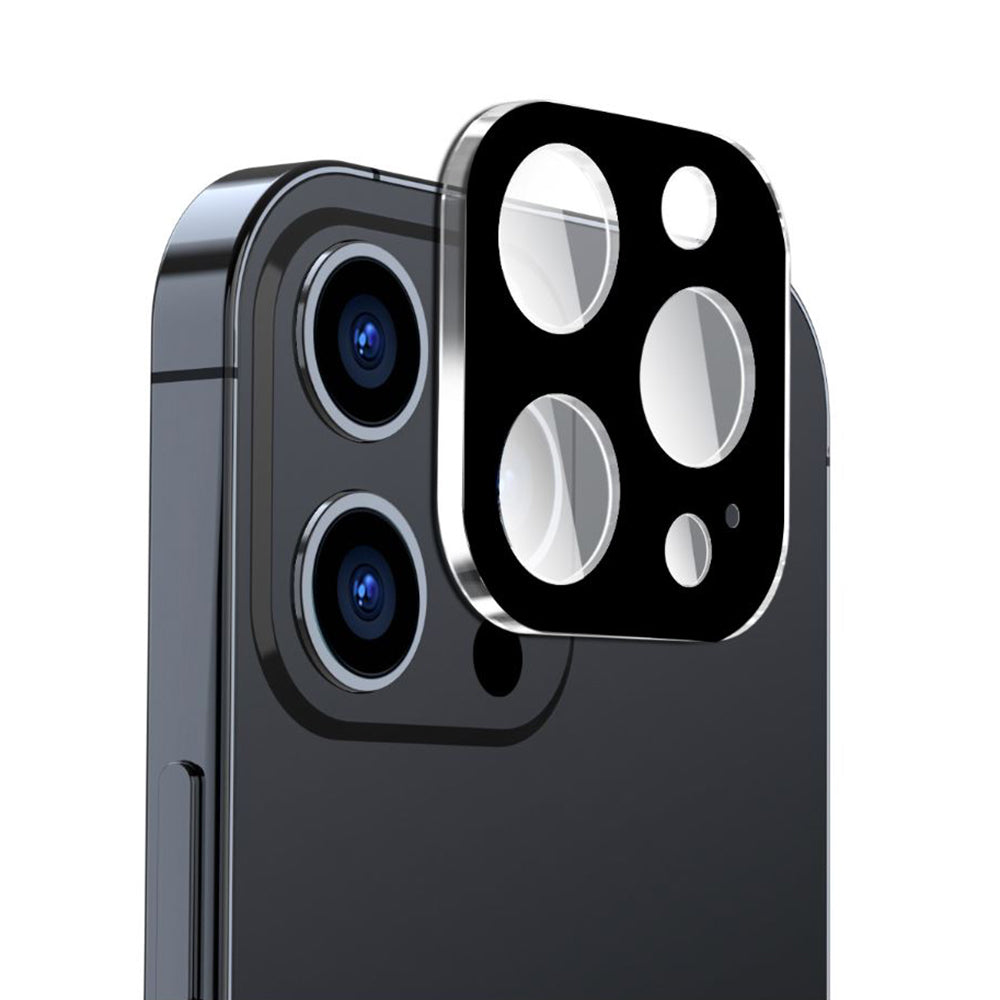 Zaštitna folija za stražnju kameru Techsuit za Apple iPhone 16 Pro Max / 16 Pro, Kaljeno staklo, Crna