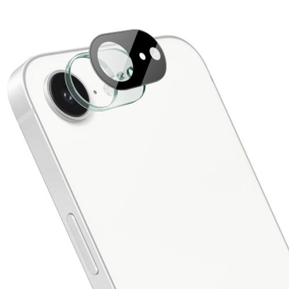 Zaštitna folija za stražnju kameru Techsuit za Apple iPhone 17e / 16e, Kaljeno staklo, Crna