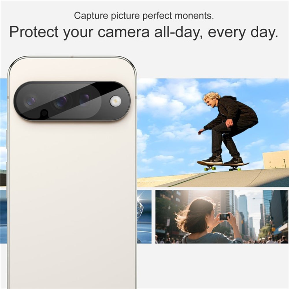 Zaštitna folija za stražnju kameru Techsuit za Google Pixel 10, kaljeno staklo, crna