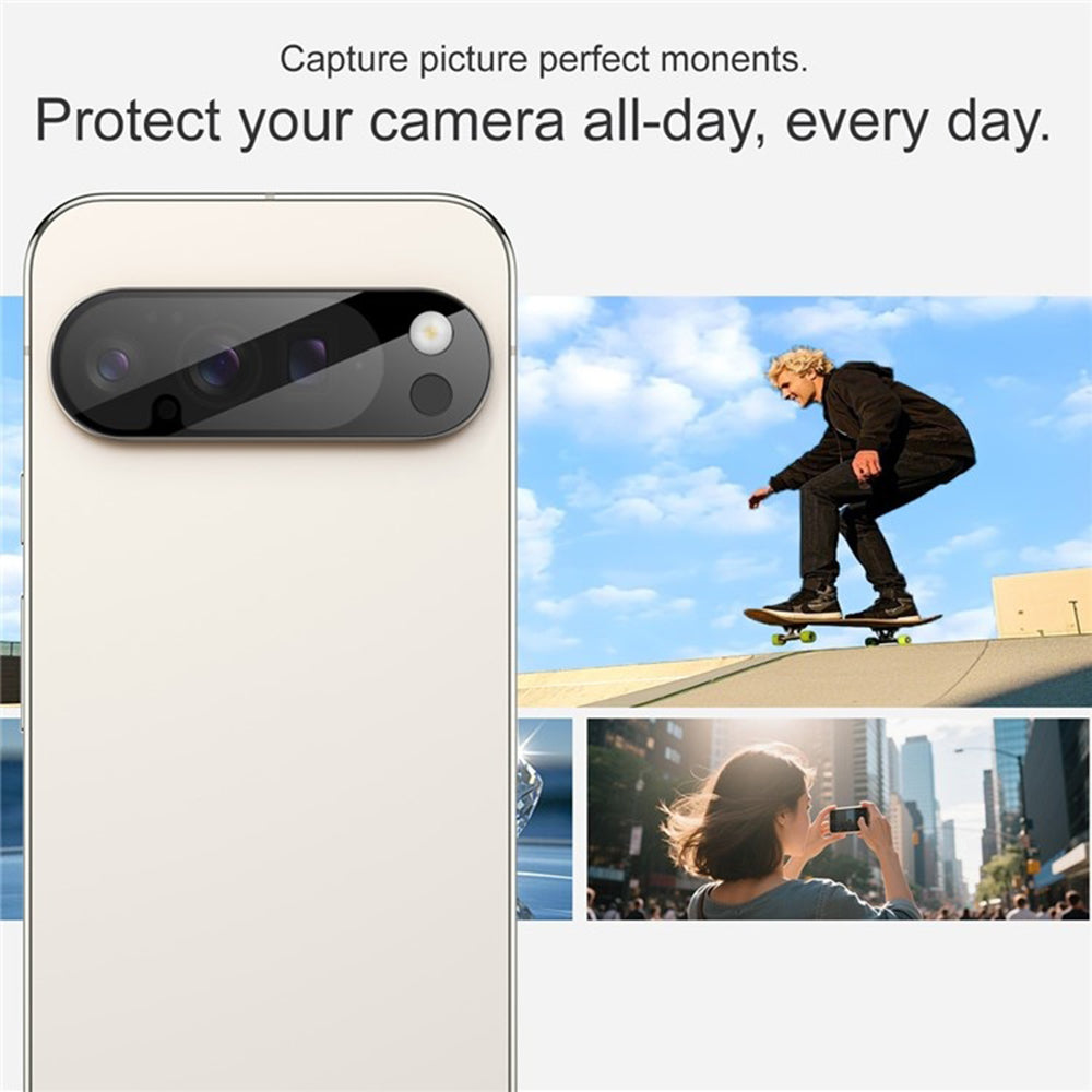 Zaštitna folija za stražnju kameru Techsuit za Google Pixel 10 Pro XL, kaljeno staklo, crna
