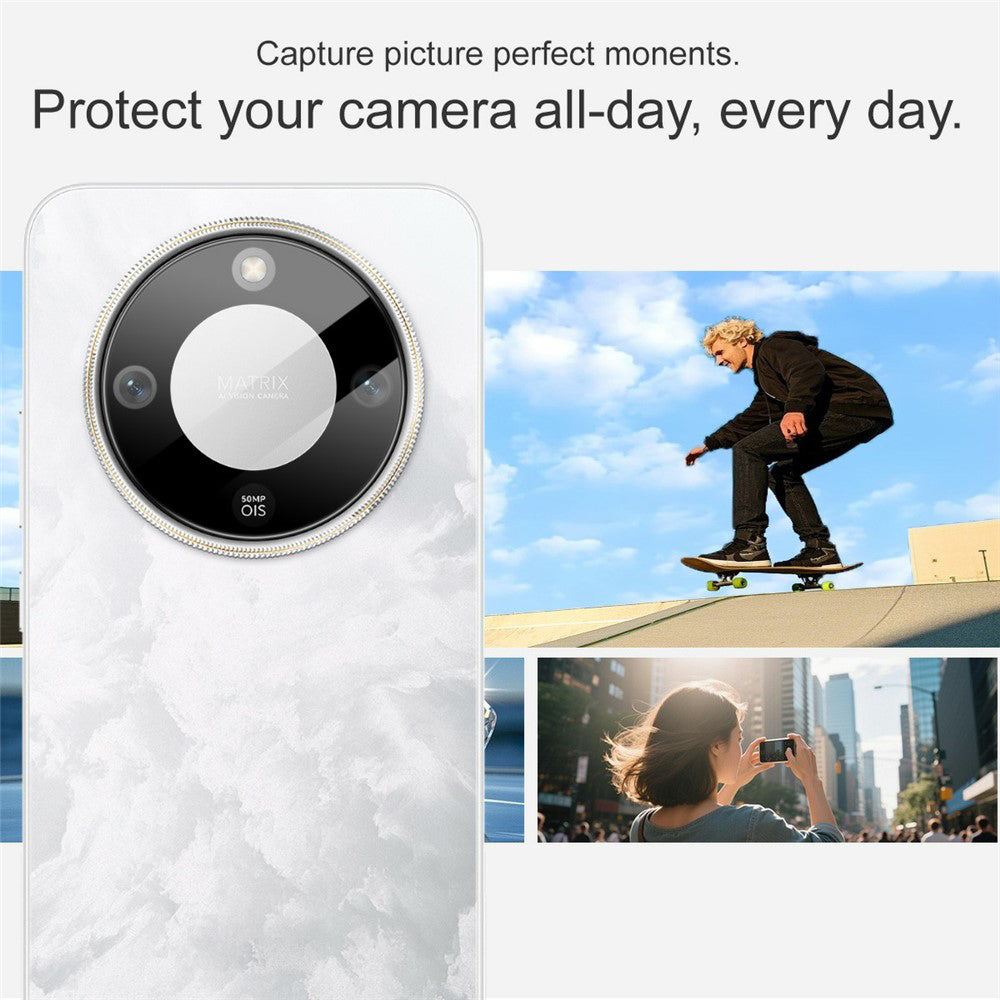 Zaštitna folija za stražnju kameru Techsuit za Honor Magic8 Lite, Kaljeno staklo, Crna