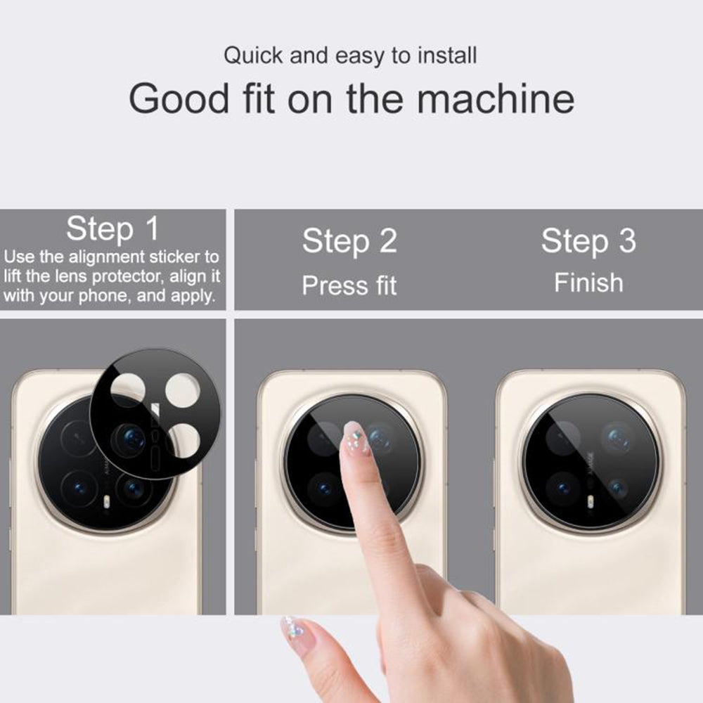 Zaštitna folija za stražnju kameru Techsuit za Honor Magic8 Pro, Kaljeno staklo, Crna