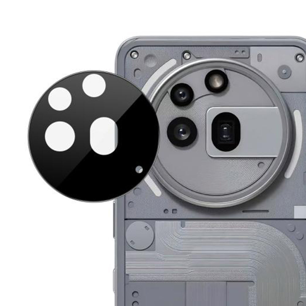 Zaštitna folija za stražnju kameru Techsuit za Nothing Phone (3a) Pro, kaljeno staklo, crna