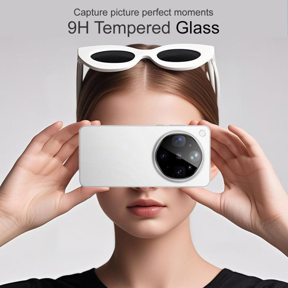 Zaštitna folija za stražnju kameru Techsuit za Oppo Find X9 Ultra, kaljeno staklo, crna
