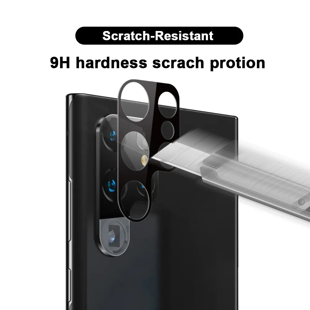 Zaštitna folija za stražnju kameru Techsuit za Samsung Galaxy S23 Ultra S918, kaljeno staklo, crna