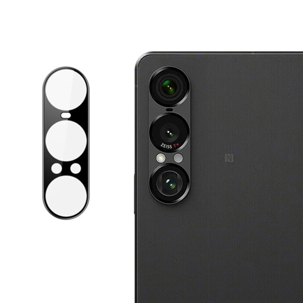 Zaštitna folija za stražnju kameru Techsuit za Sony Xperia 1 VII, kaljeno staklo, crna