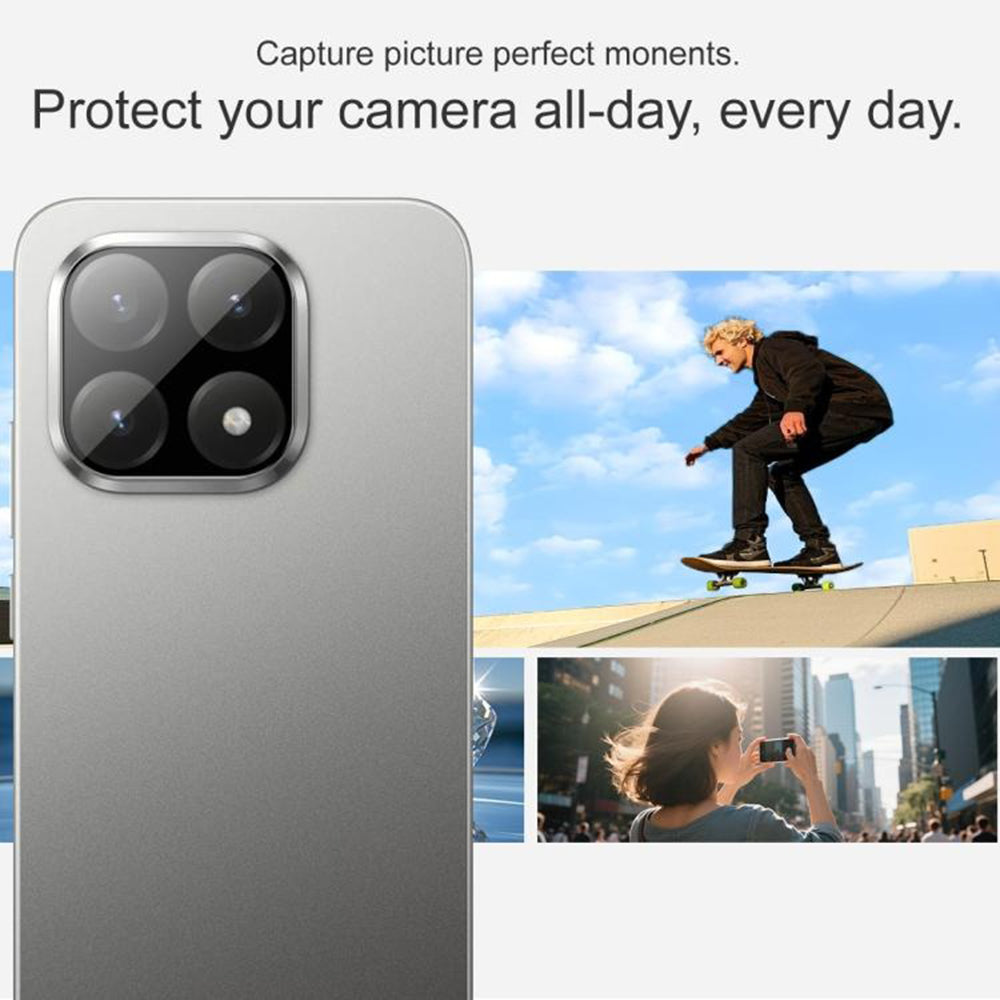 Zaštitna folija za stražnju kameru Techsuit za Xiaomi 15T Pro, kaljeno staklo, crna