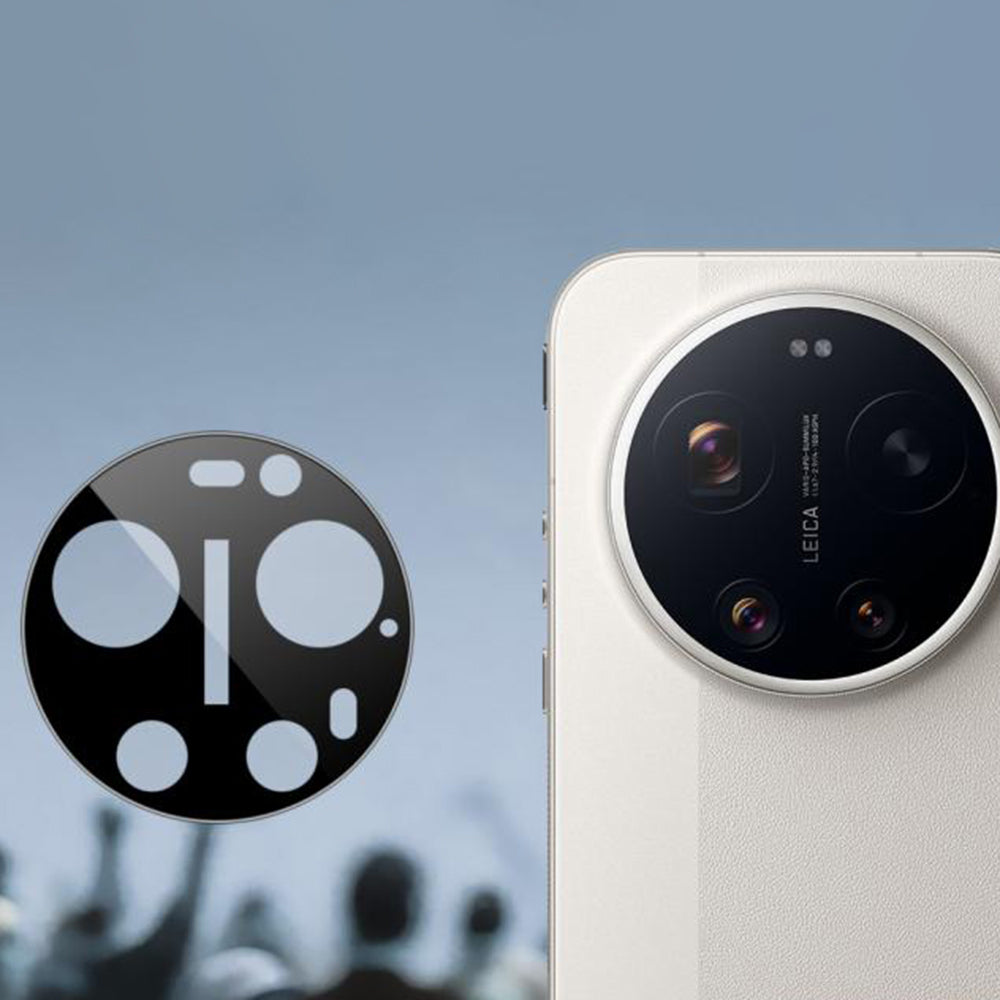 Zaštitna folija za stražnju kameru Techsuit za Xiaomi 17 Ultra, Kaljeno staklo, Crna