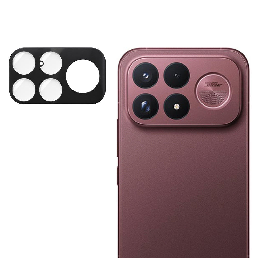 Zaštitna folija za stražnju kameru Techsuit za Xiaomi Poco F9 Ultra, kaljeno staklo, crna