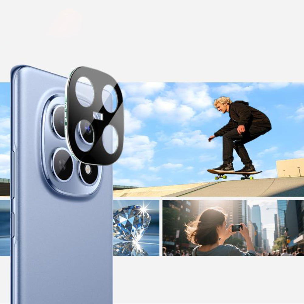 Zaštitna folija za stražnju kameru Techsuit za Xiaomi Poco M8 / Redmi Note 15 5G, Kaljeno staklo, Crna