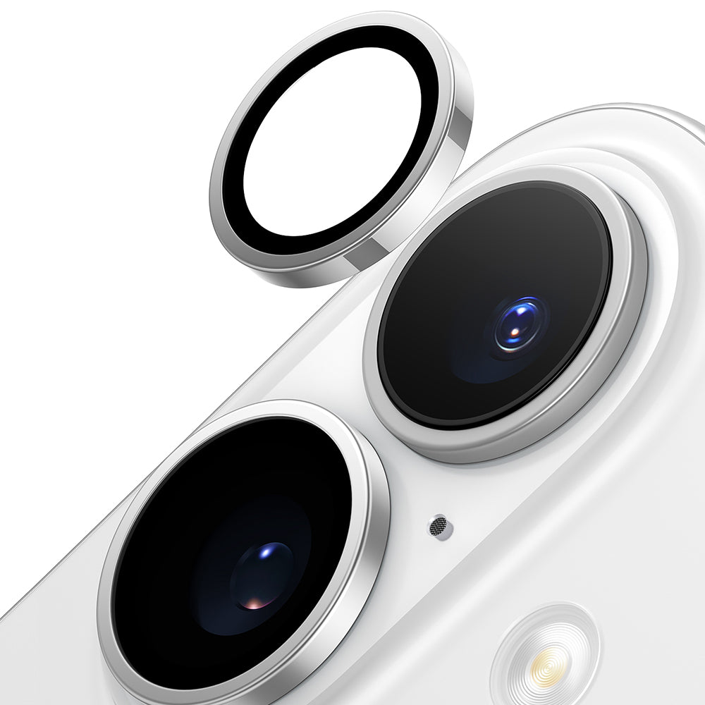 Zaštitna folija za stražnju kameru Torras Lensguard za Apple iPhone 16 Plus / 16, Kaljeno staklo, Metalik siva